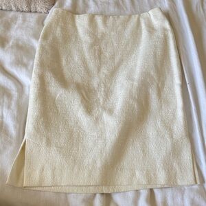 LOFT Cream Pencil Skirt